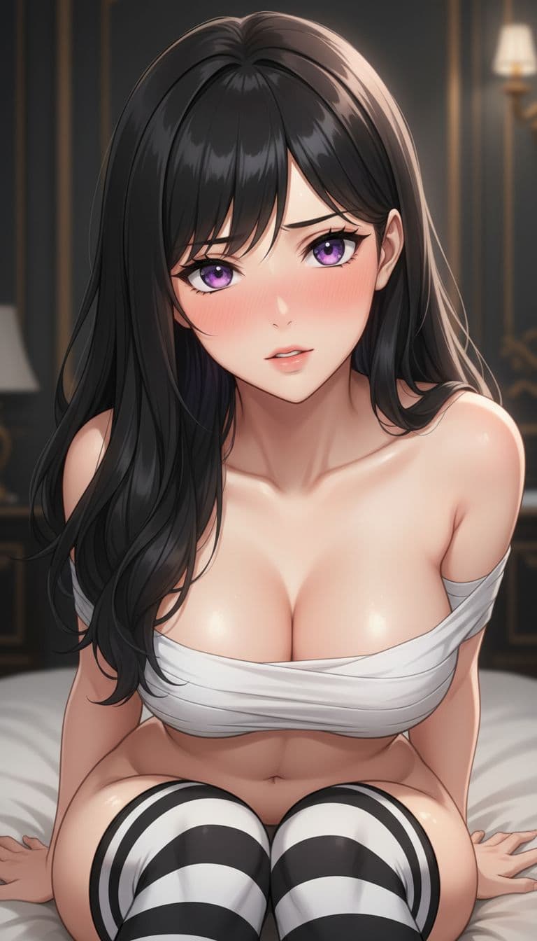 AI generated: beautiful chin, beautiful eyes, blaxk eyes, beautiful face, score_9, score_8_up, score_7_up, (NSFW) ...