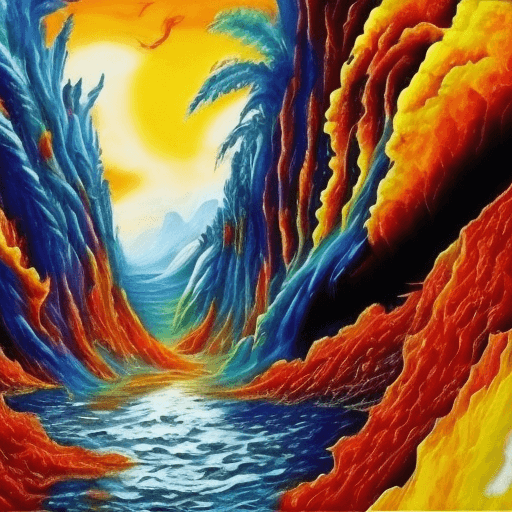 AI generated: bosh paint theme hell
