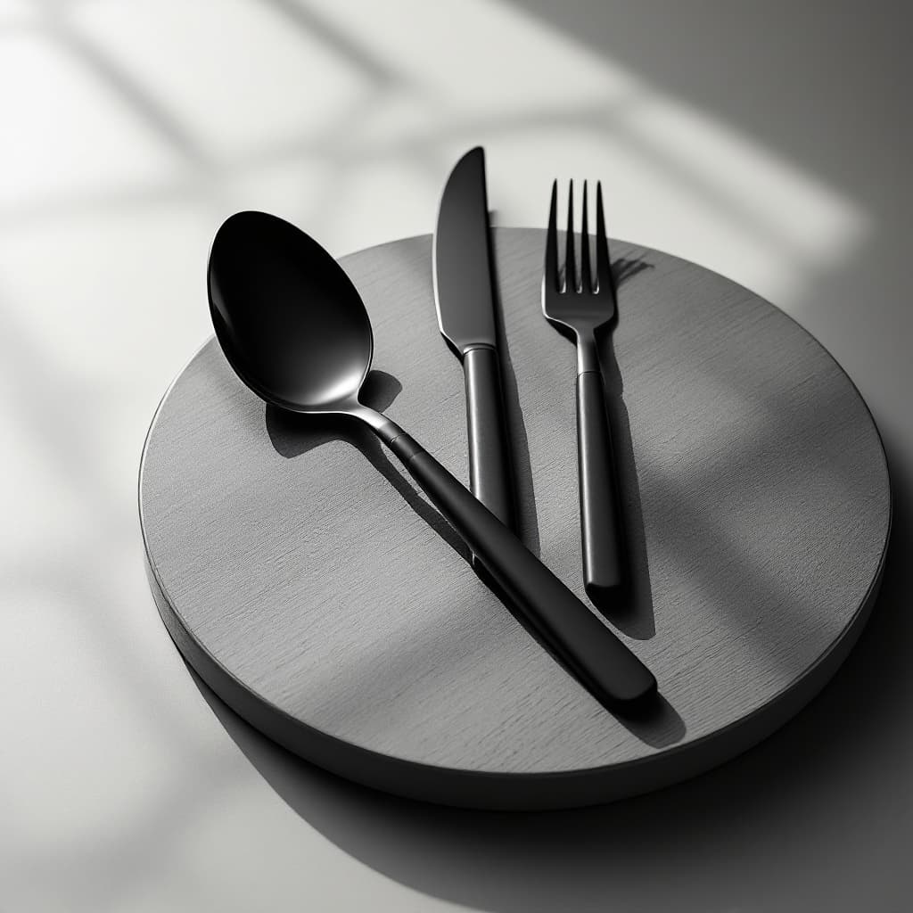 AI generated: productive photography, super resolutions, a new modern cutlery presentation, a colaboration between...