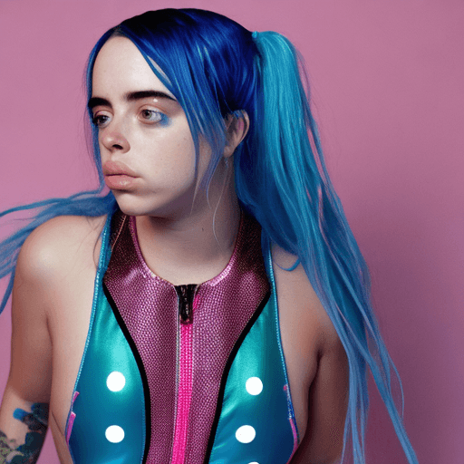 AI generated: Billie Eilish, swimsuit 