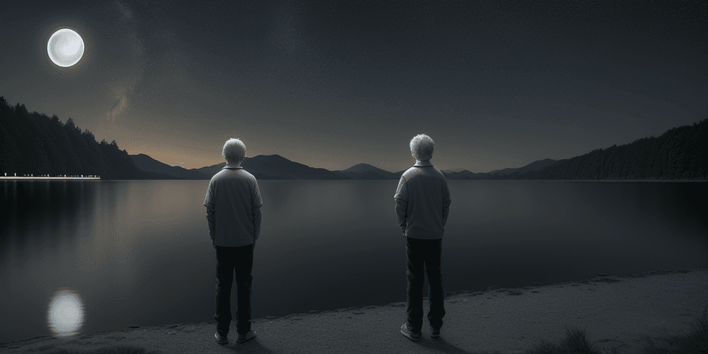 AI generated: Raw photo, detail, fujifilmxt3, ray tracing, 8k uhd, hdr, a computer game player stands on the shore...