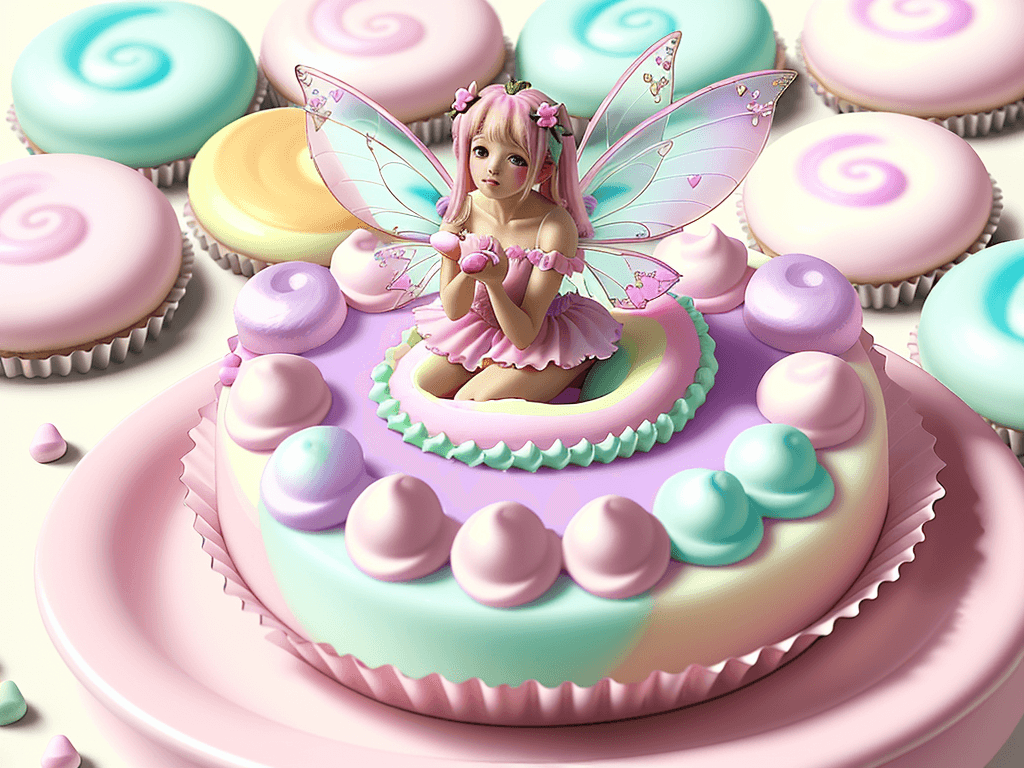 AI generated: fairy pastel lovely sweet candy