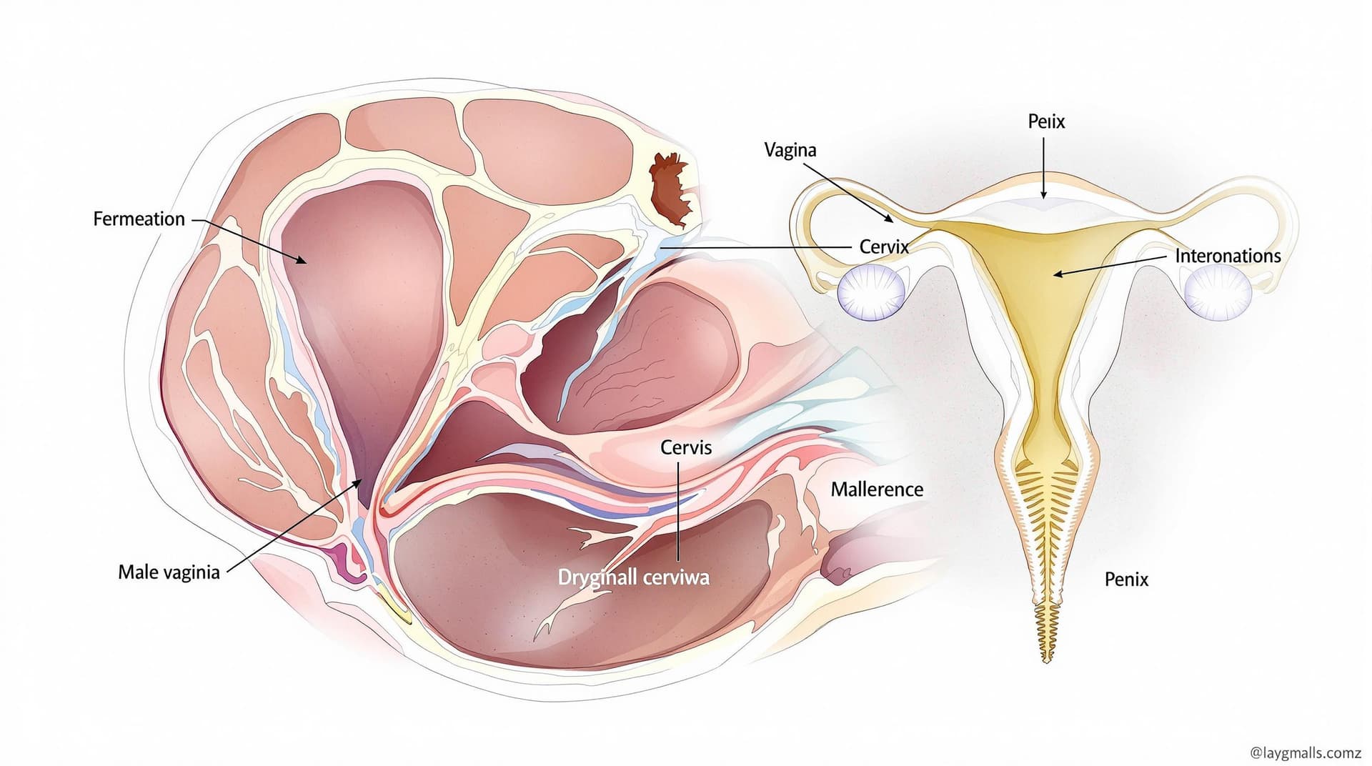 AI generated:  

 
“A medical anatomical illustration showing the process of penetration of the male penis into th...