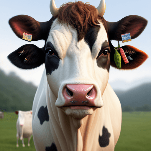 AI generated: cow, png, realistic, 4k