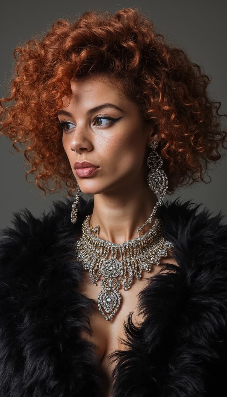 AI generated: An ultra-stylized and highly dramatic fashion editorial, rendered with a cinematic aesthetic. Employ...