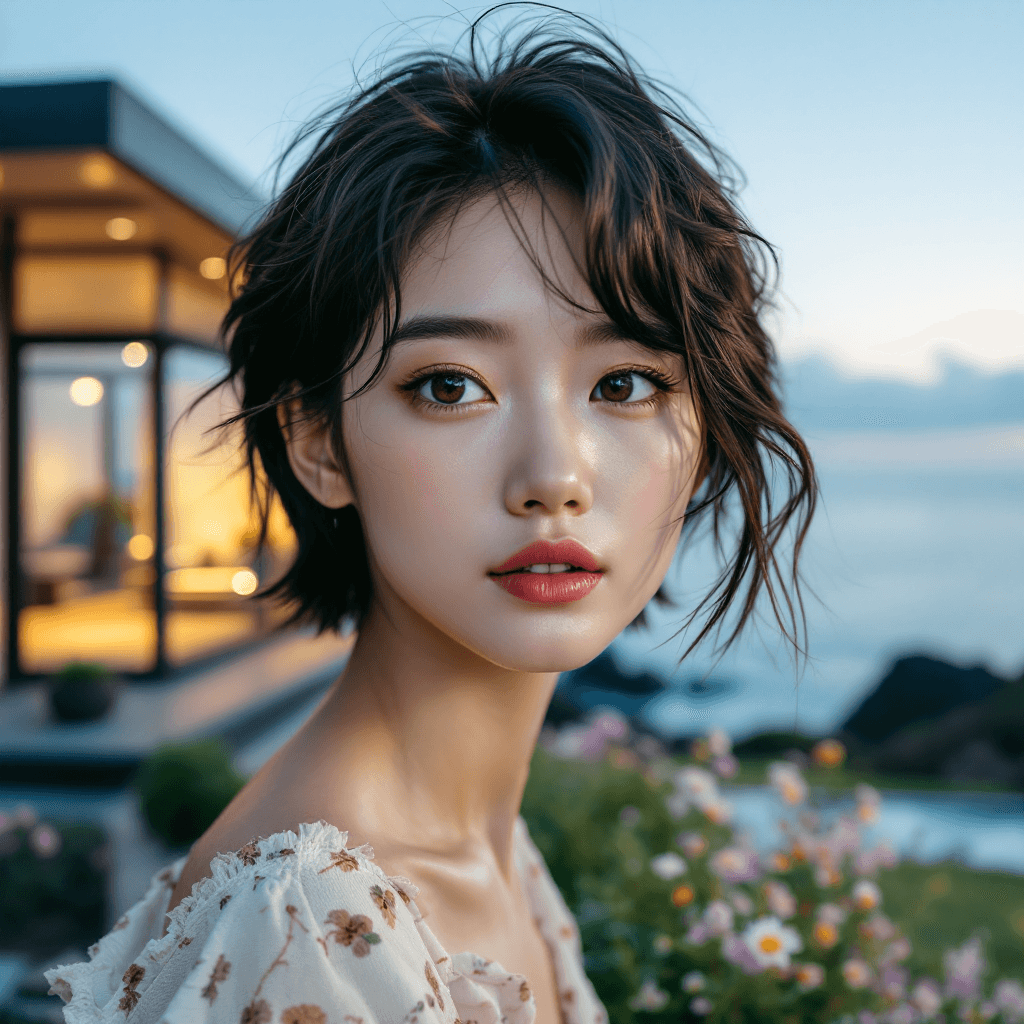 AI generated: Hyper realistic eye level exterior photo of a mid ceDetailed and realistic portrait of a 20 year old...