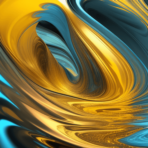 AI generated: a golden fluidic abstract wave
