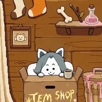 AI generated video: Animate this exact Undertale-style pixel art scene as a perfectly seamless 8-second looping idle ani...