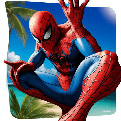 AI generated: hawaiian spiderman,  