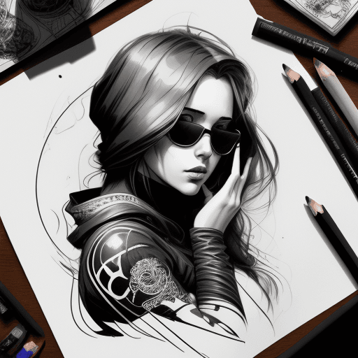 AI generated: a drawing with a man covering her face, in the style of oliver wetter, paul hedley, wavy, mono-ha, h...