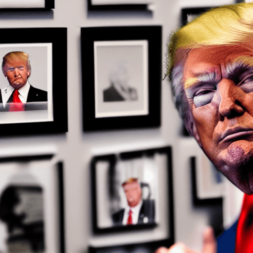 AI generated: Photography of Donald Trump being clever