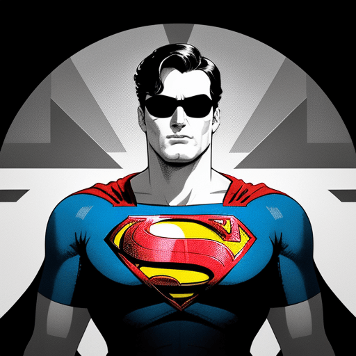 AI generated: superman logo in retro style::2 Kryptonian Symbol, Bauhaus, geometric design, muted colors, retro-fu...