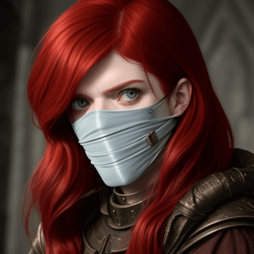 AI generated: Rose Leslie gagged
