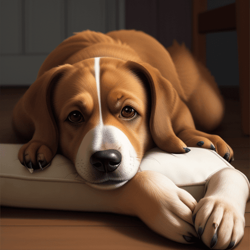 AI generated: a dog's worry