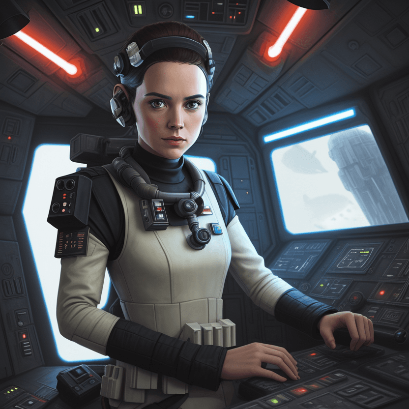 AI generated: Star wars, Ship Pilot