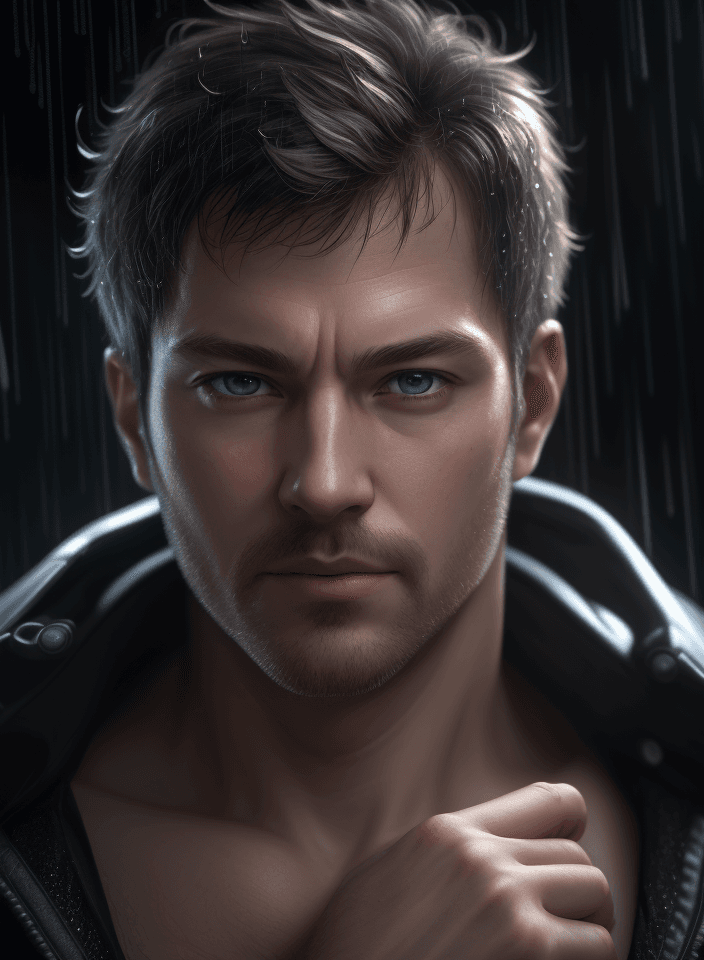 AI generated: 8K, (masterpiece*high detailed*highres), (portrait shot), sharp focus, soft lighting, ((ADULT MAN GA...