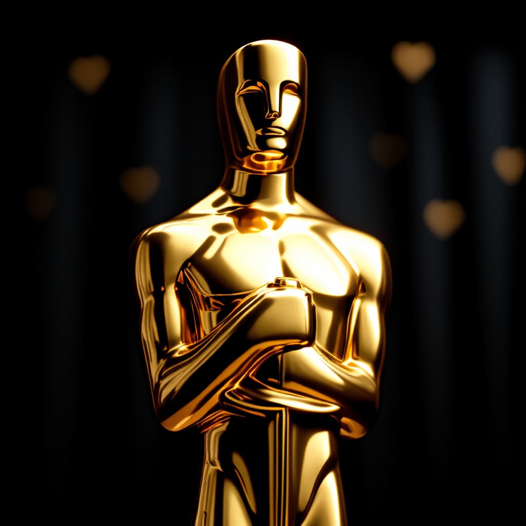 AI generated: An oscar award statue in gold 


