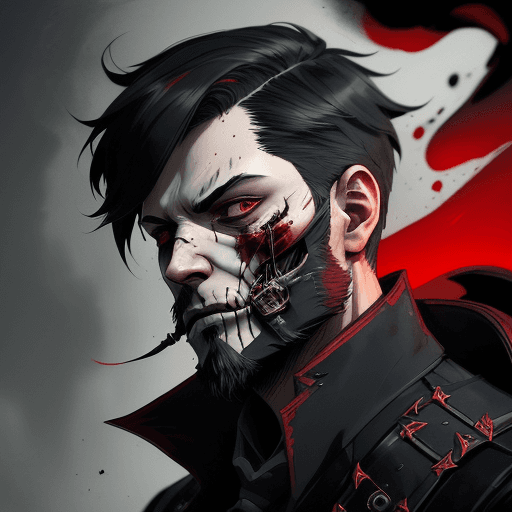 AI generated: boy,short beard, death, skullface, highly detailed portrait, by Dustin Nguyen, Akihiko Yoshida, Greg...