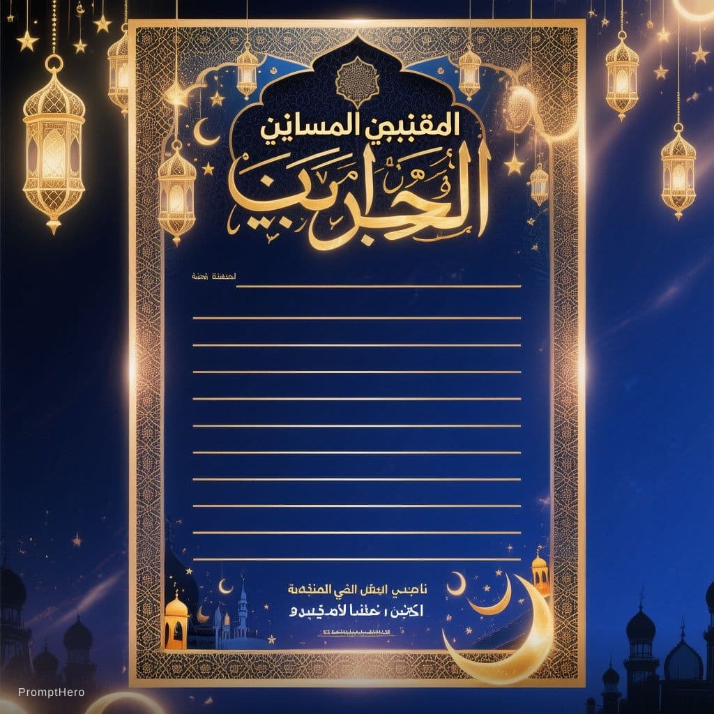 AI generated: Create a Ramadan-themed infographic poster in Arabic, A3 size, portrait orientation, single poster l...