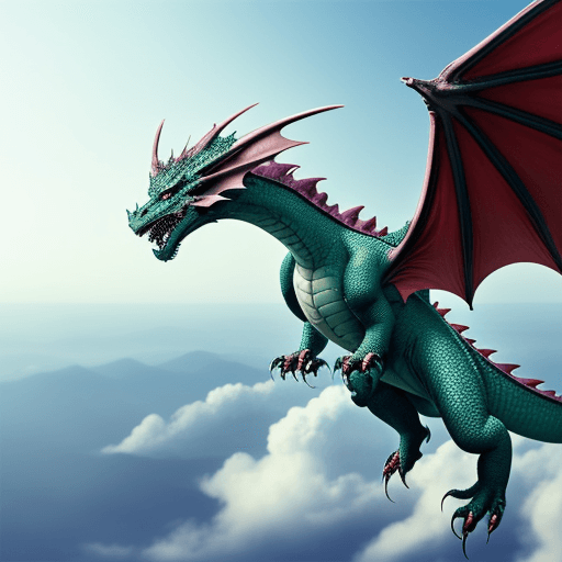 AI generated: dragon flying