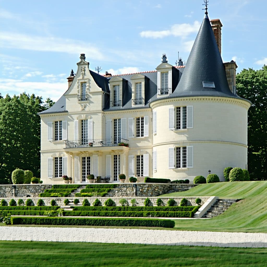 AI generated: Modern French Chateau with landscaping