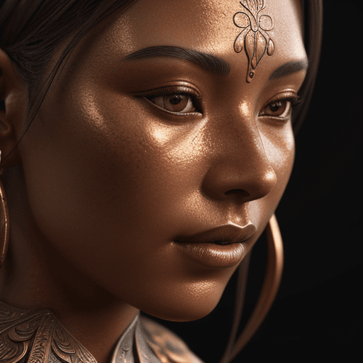 AI generated: Goddess close-up portrait. ,orchid, bronze skin, intricate artwork . 
hyper realism, high detail, oc...