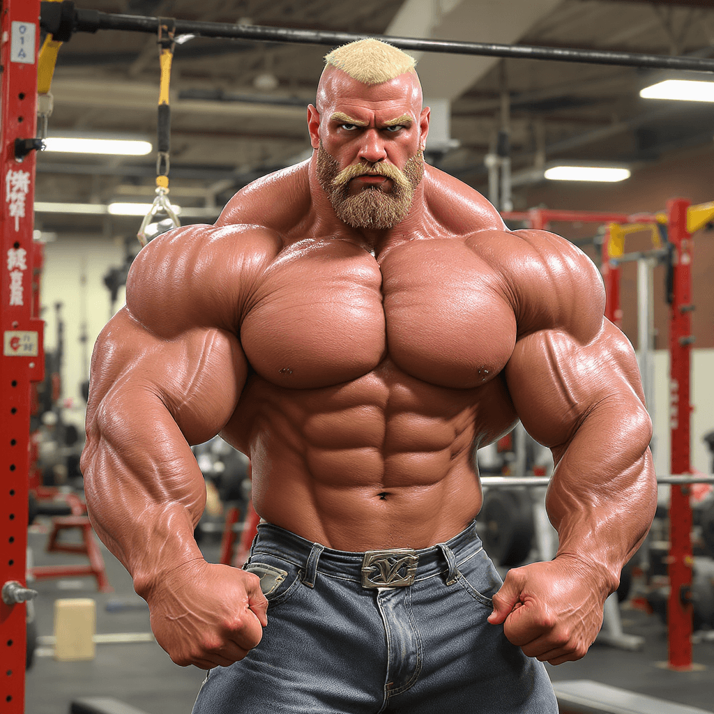 AI generated: big  muscles man have big dick 