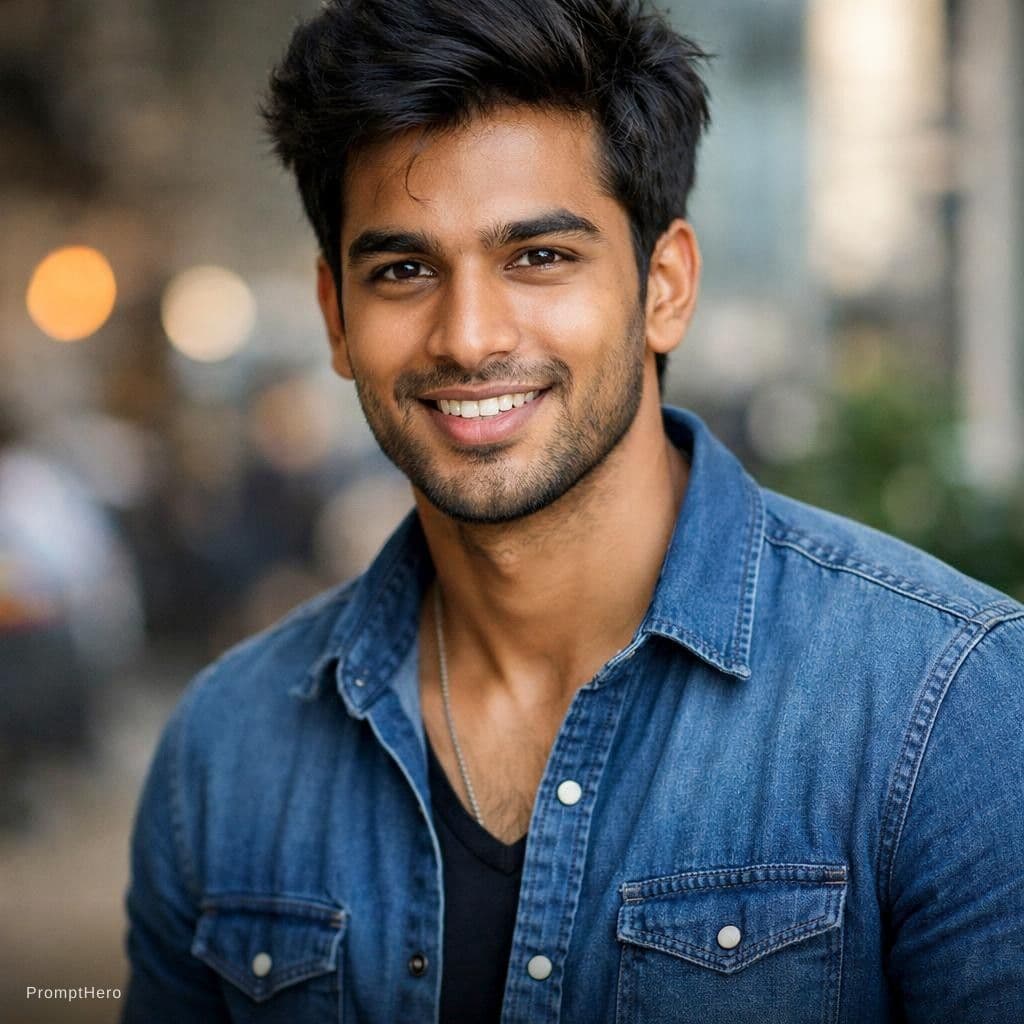 AI generated: young, indian, handsome man 