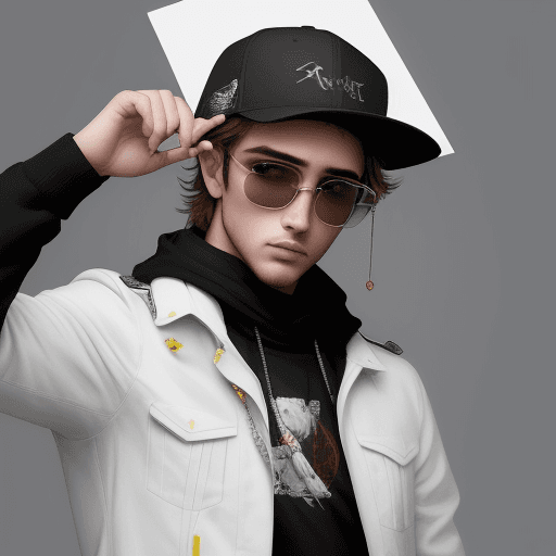 AI generated: Genera una representación artística y pictórica de un hombre con una gorra blanca y gafas, utilizand...