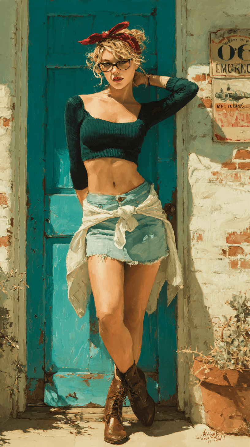 AI generated: The girl next door, by Julie Bell