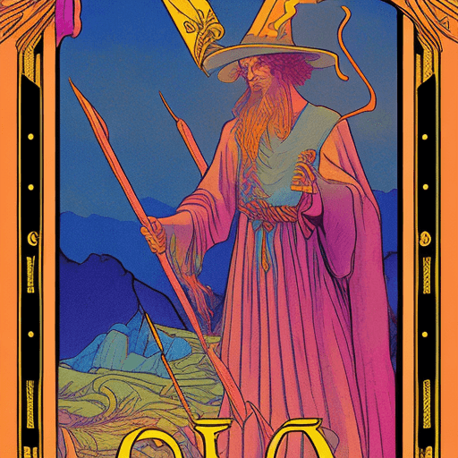 AI generated: a post - minimalism tarot card the fool vibrant color scheme, highly detailed, in the style of roman...