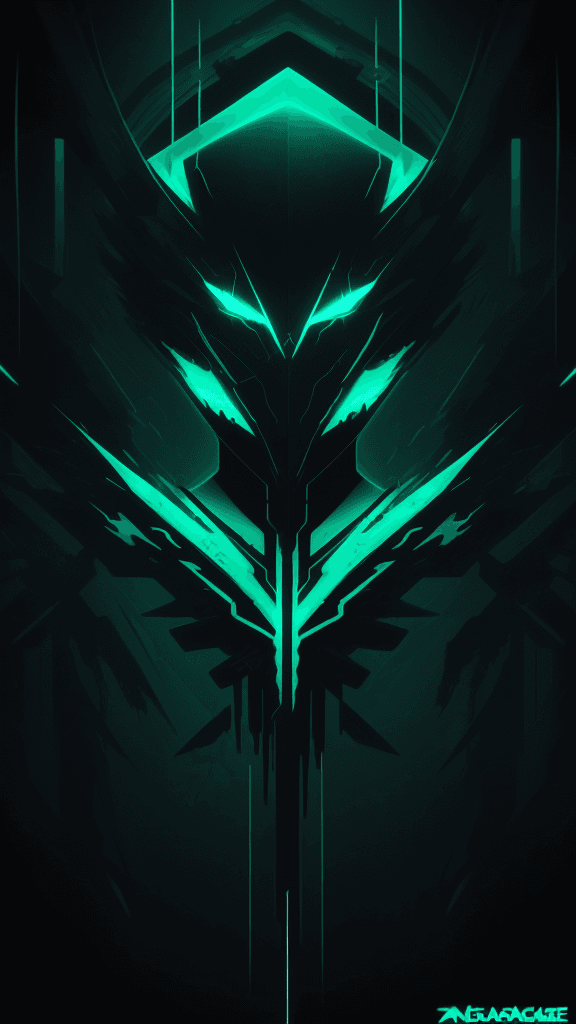 AI generated: digital art by zacharlta, in the style of green and cyan, angelcore, poster art, crowcore, depicts r...