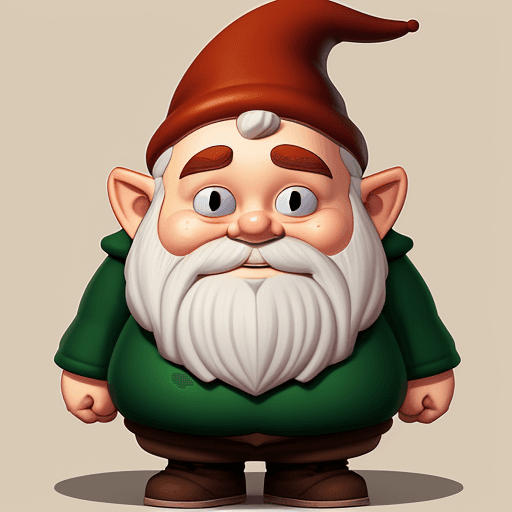 AI generated: cartoon drawing of a gnome