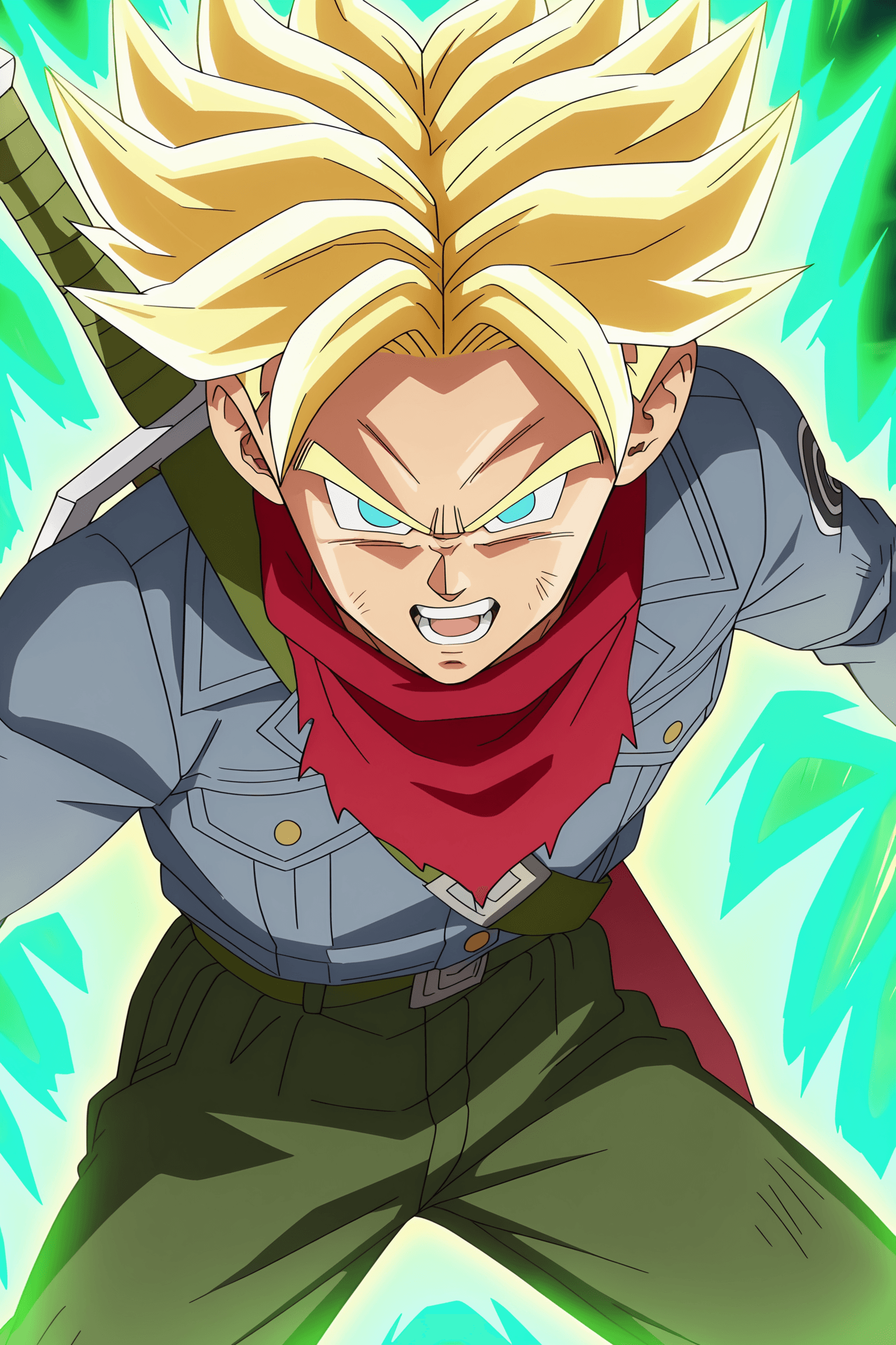 Mai and Trunks (Dragon Ball Super - "Future" Trunks Saga appearances) - Commission!