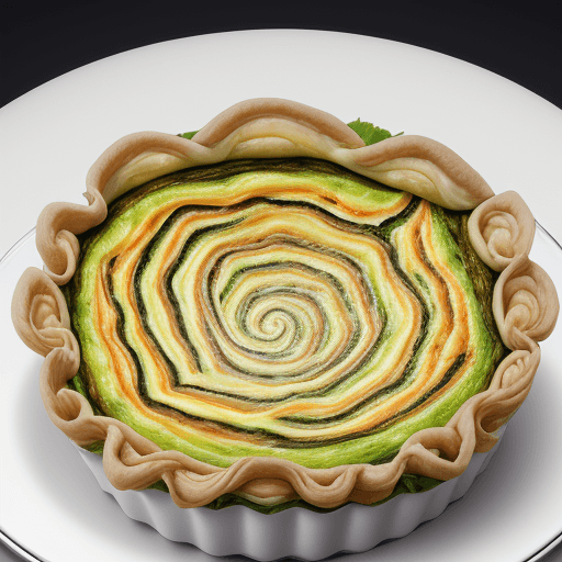 AI generated: Möbius quiche, highly detailed photography
