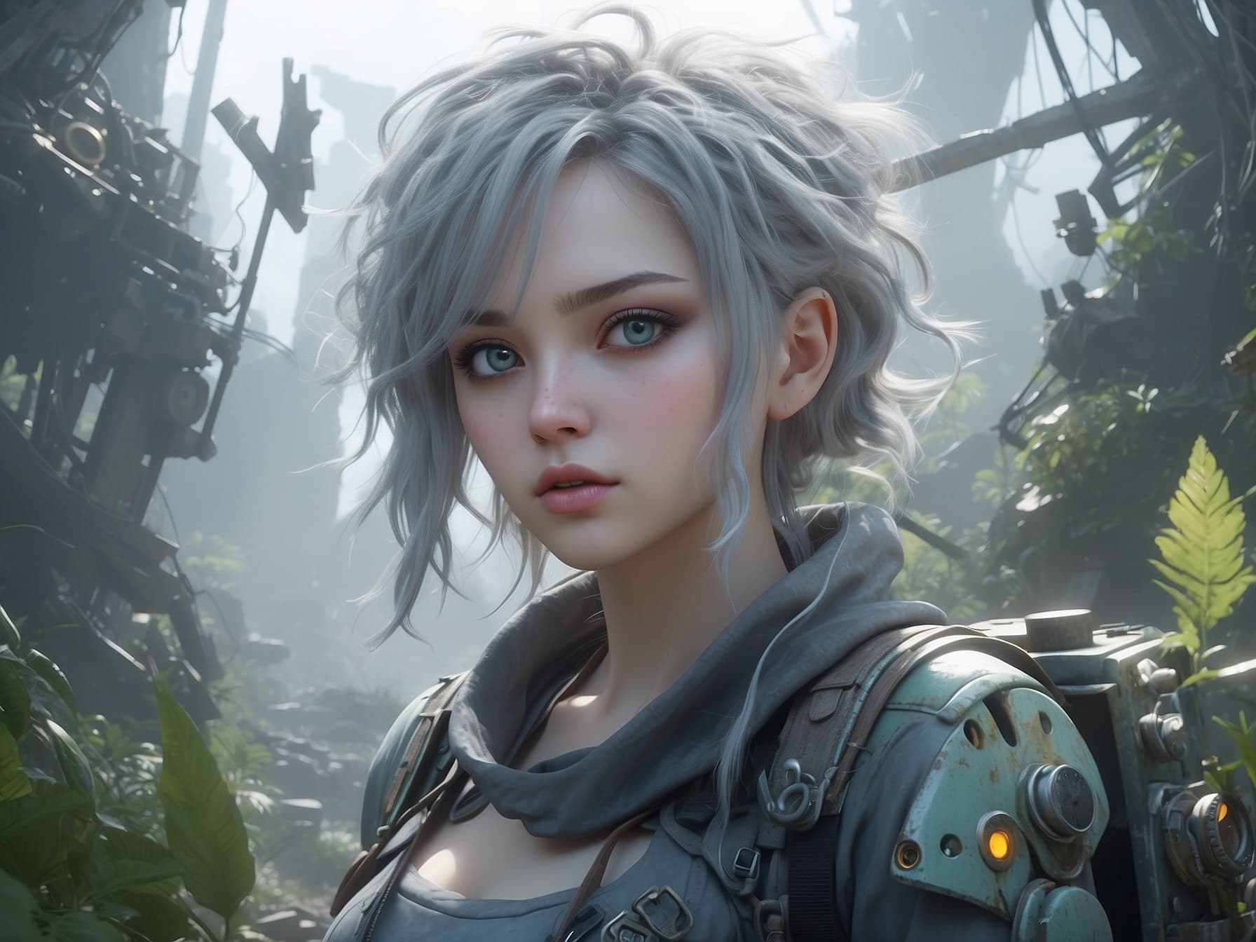 AI generated: a close up of a person with a camera, a photorealistic painting by Kanō Naizen, cgsociety, computer ...
