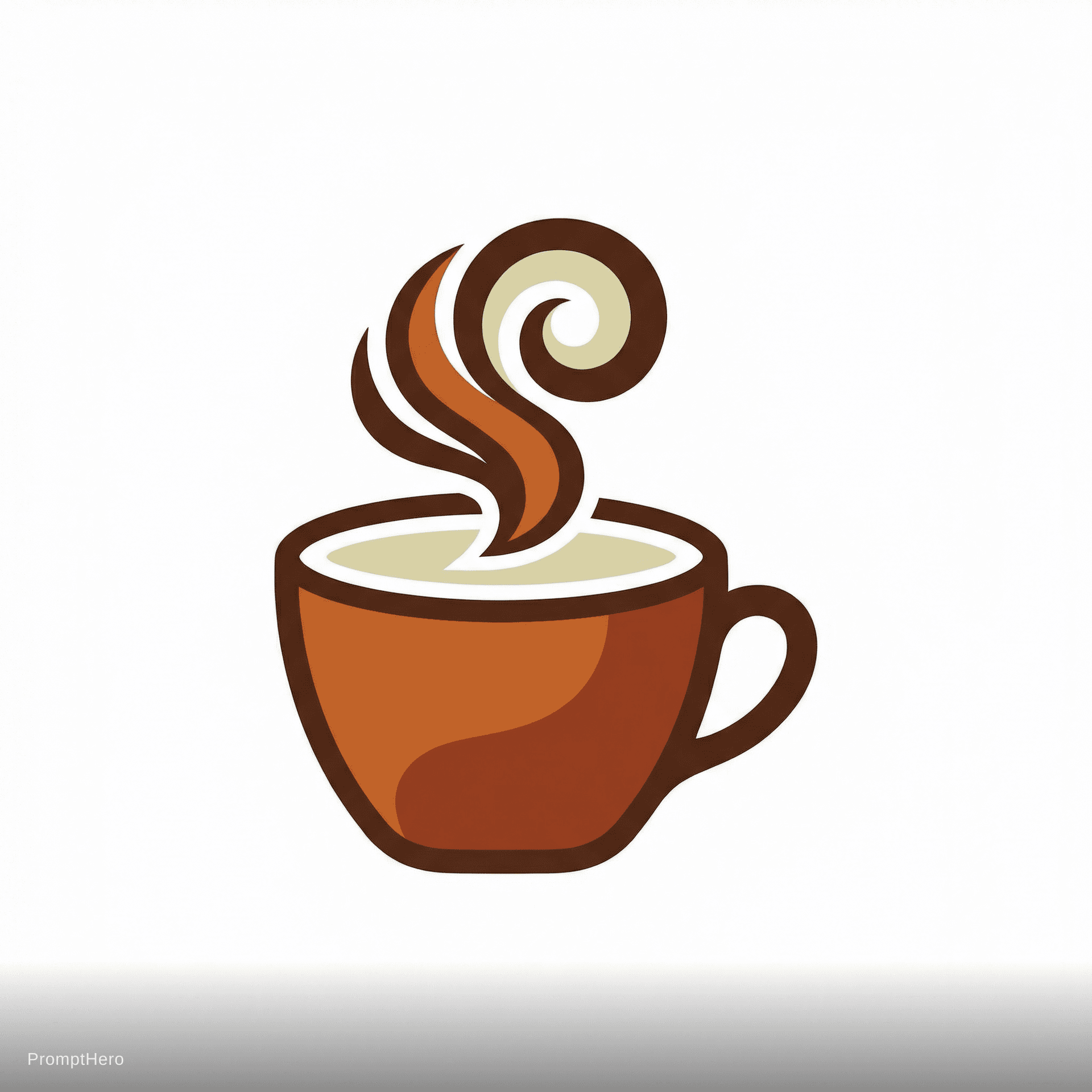AI generated: Artisan coffee shop, steaming cup, earth tones, cozy and warm feeling