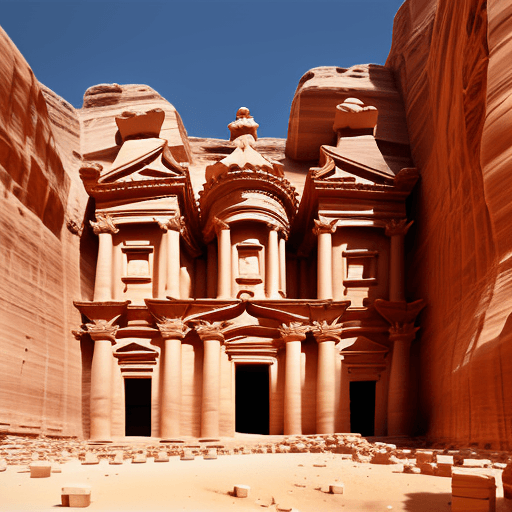 AI generated: how they built petra in jordan