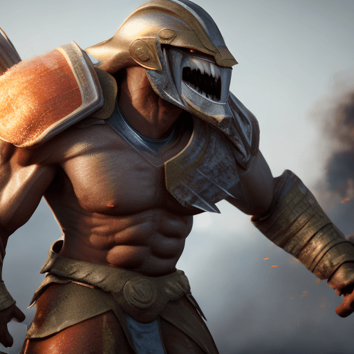AI generated: Hyper realistic Spartan character design, smoke , photorealistic , octane render, unreal engine 5 , ...