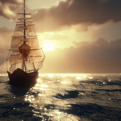 AI generated: wild cat, photo of a ultra realistic sailing ship, dramatic light, pale sunrise, cinematic lighting,...