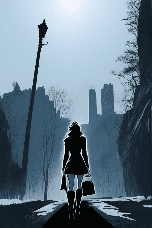 AI generated: blkmndy, girl, black and white, comic style