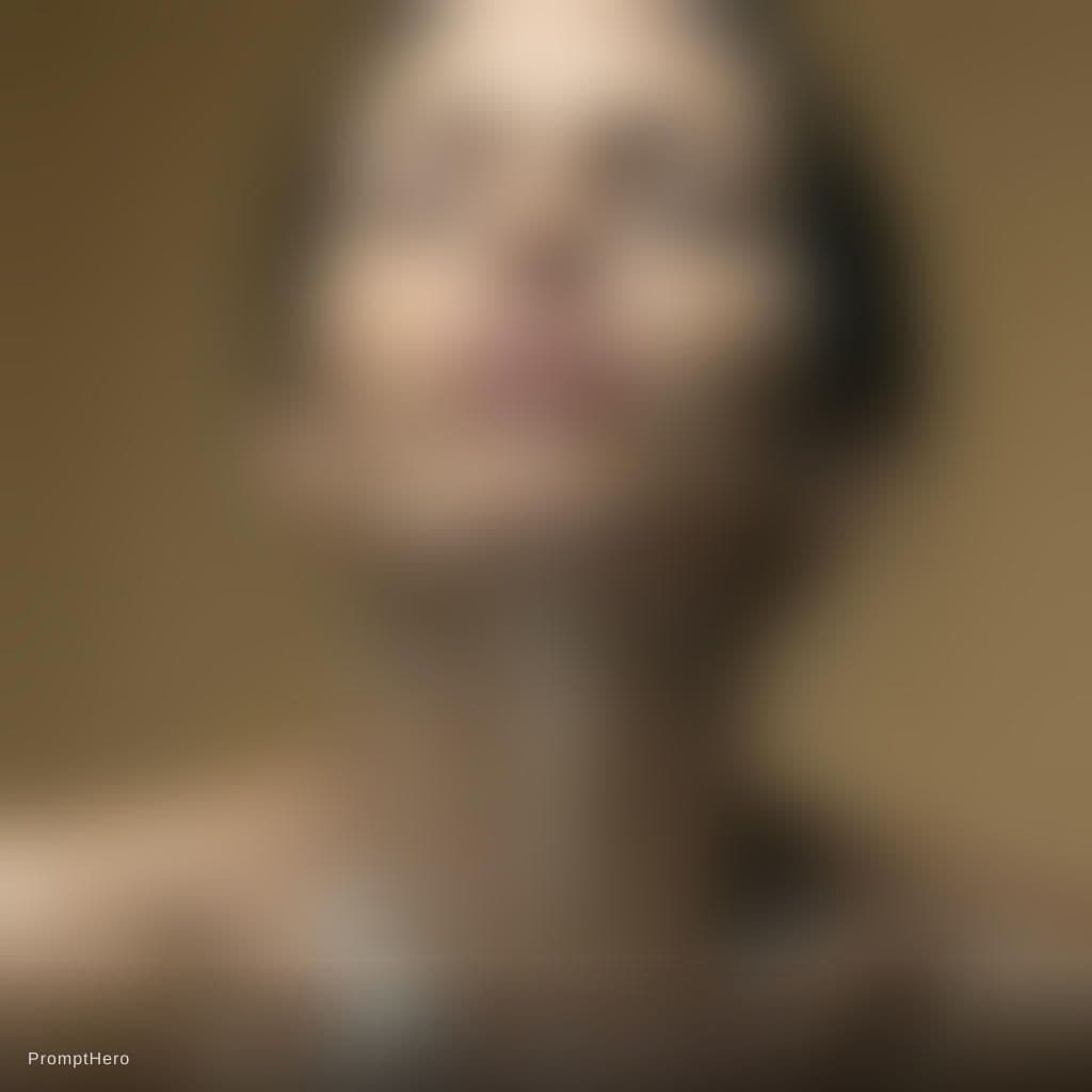 AI generated: Transparent/White liquid dripping on her face