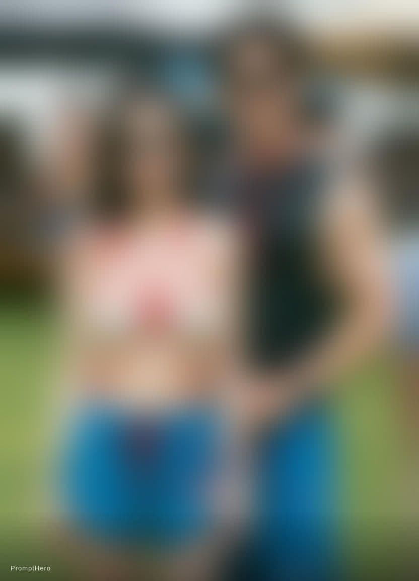 AI generated: the woman wears a red string micro bikini. leave all other details unchanged.