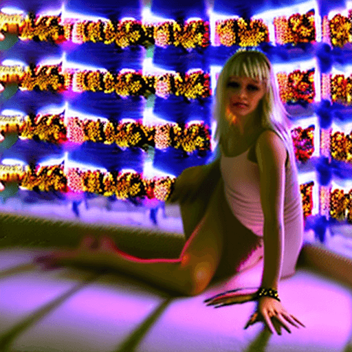 AI generated: <lora:Egirl2:0.8> 1 girl, a naked girl on her knees on a white bed in a teens bed room (leaning back...