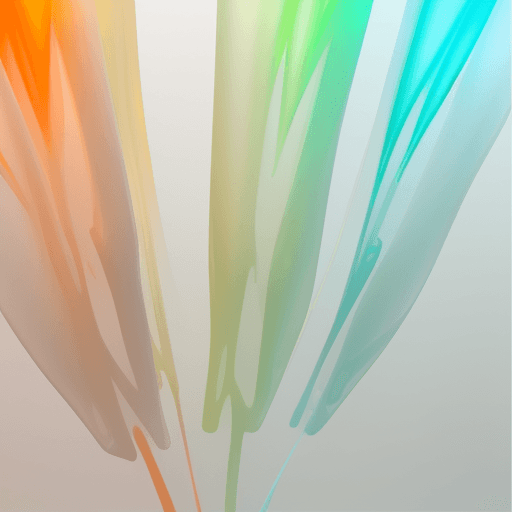 AI generated: translucent matte material,Mainly white ,orange,greenand blue,concept steam of consciousness,color,m...