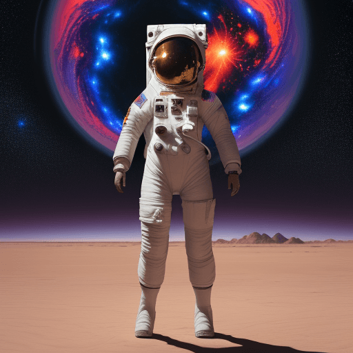 AI generated: " full body, mid shot, centered, concept art, 1girl, wearing astronaut suit, award-winning masterpie...