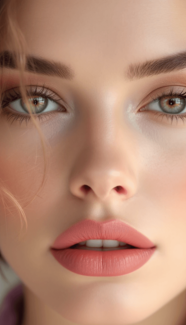 AI generated: Drawing inspiration from past eras, often featuring winged eyeliner, rose natural lips, and soft, ro...