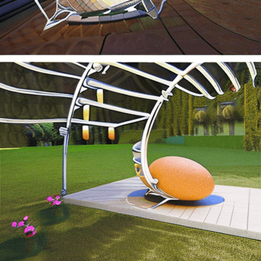 AI generated: "Behold a marvel of design—an egg-shaped tent structure that emanates a soft glow. Crafted from alum...