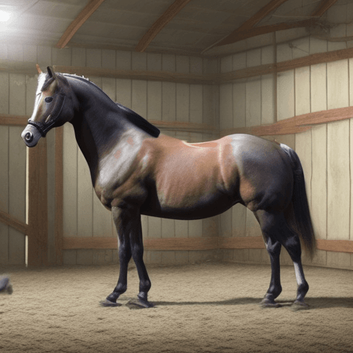 AI generated: Photo of a ultra realistic horse being sold, without aberrations, without wrong hands, 