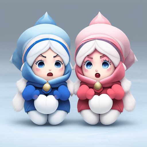AI generated: popo and nana ice climbers